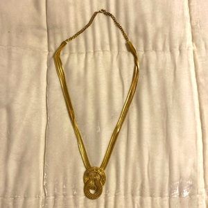 Gold multi strand necklace